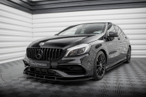Mercedes A-Klass AMG-Line W176 Facelift 2015-2018 Street Pro Frontläpp / Frontsplitter Maxton Design